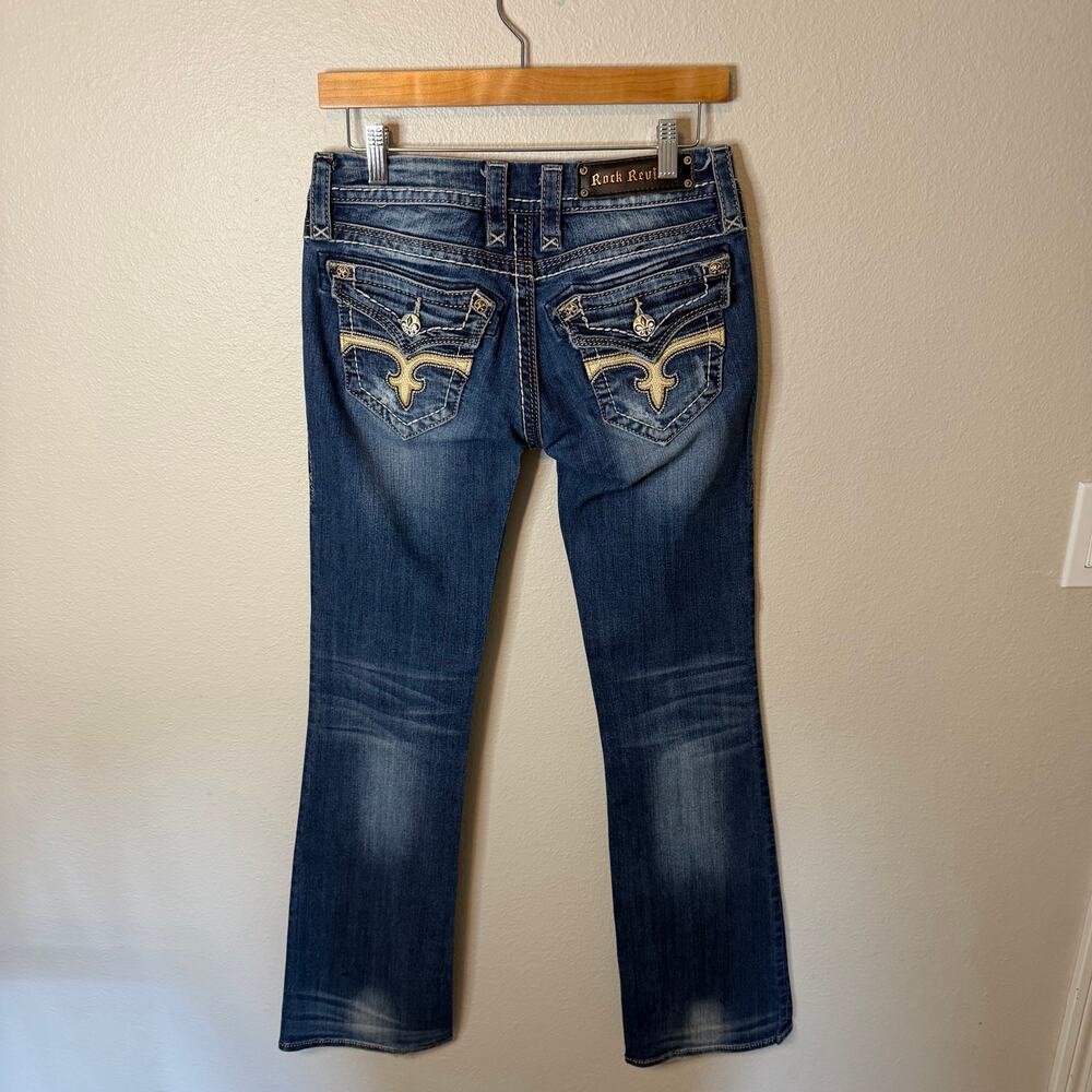 Rock Revival Leah Mid-Rise Easy Boot Jeans Women's Size 27